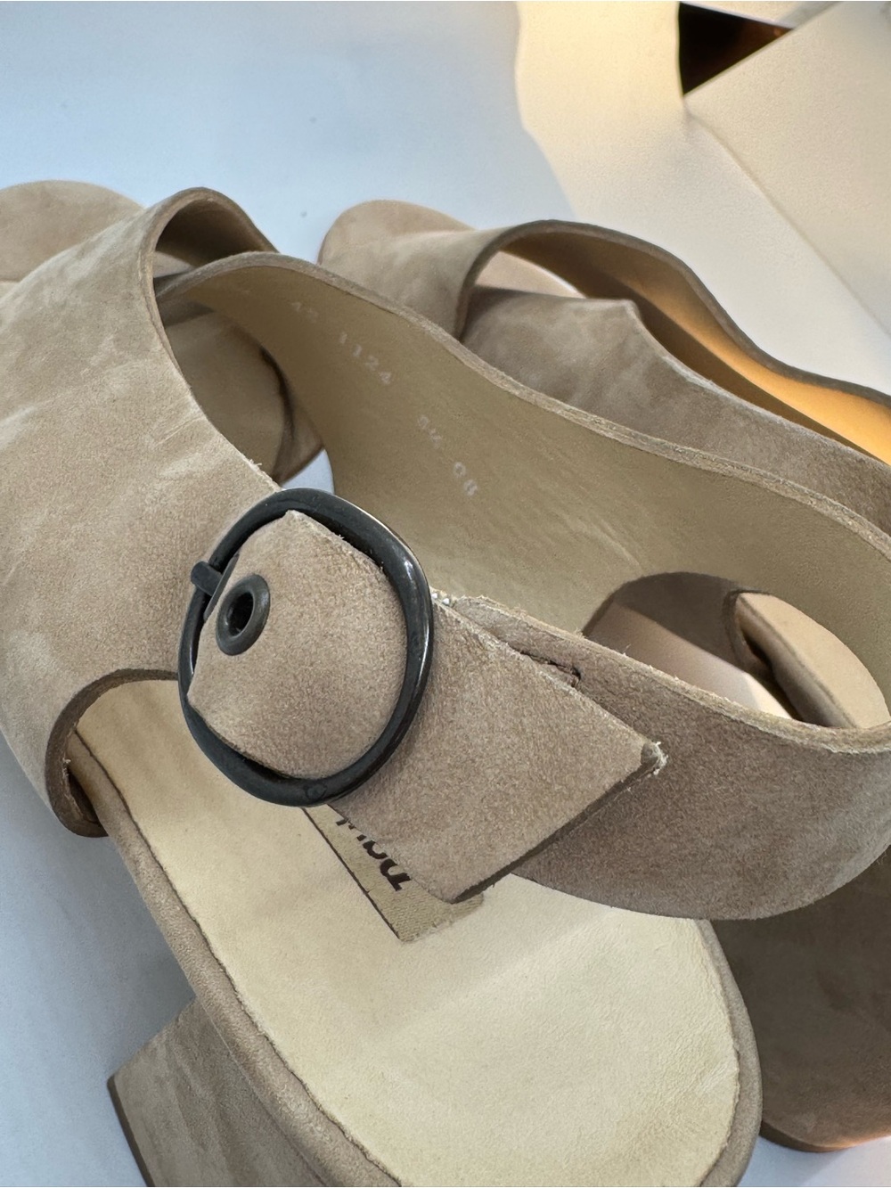 Paul Green Suede Slingback Sandals Size UK 5.5 US 8 Block Heel Comfort - Picture 6 of 12